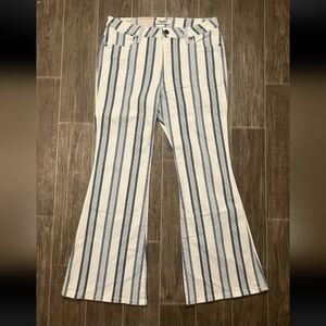 NEW Wrangler Retro Bailey High Rise Flare Jeans Womens 11/31x30 Blue Stripe
